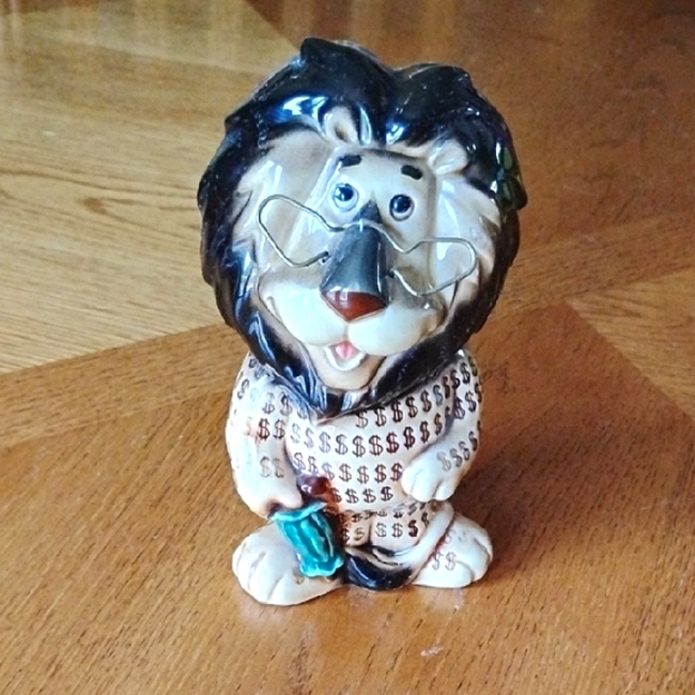 Vintage 60s Piggy Bank Lefton Hubert The Lion